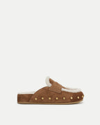 Veronica Beard Fenix Shearling Mule - Hazelwood