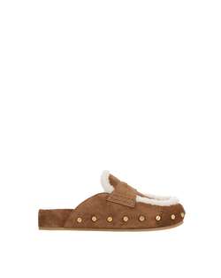 Veronica Beard Fenix Shearling Mule - Hazelwood