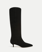 Veronica Beard Lisa Kitten-Heel Boot - Black Suede