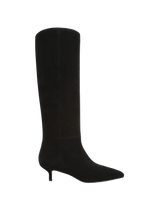 Veronica Beard Lisa Kitten-Heel Boot - Black Suede