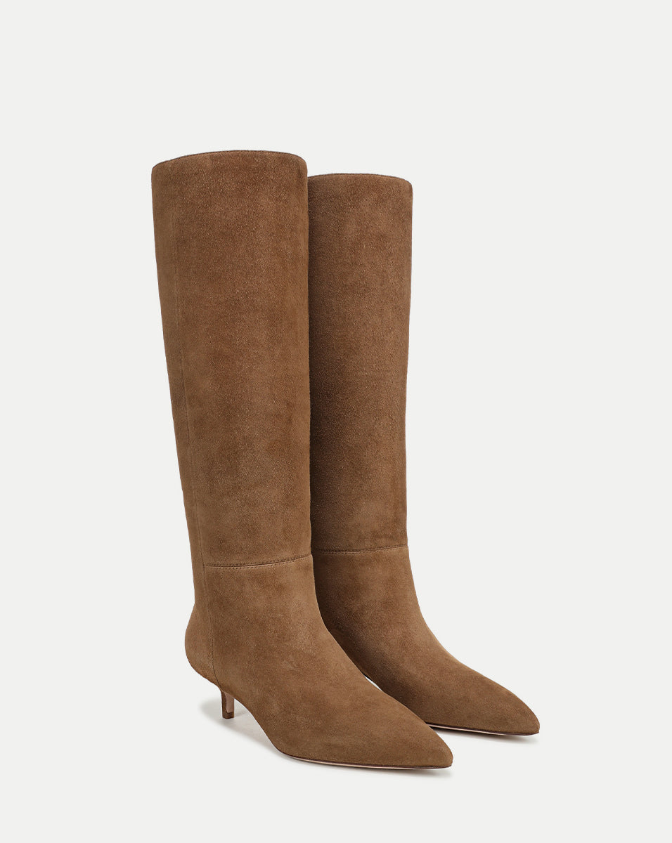 Veronica Beard Lisa Kitten-Heel Boot - Hazelwood