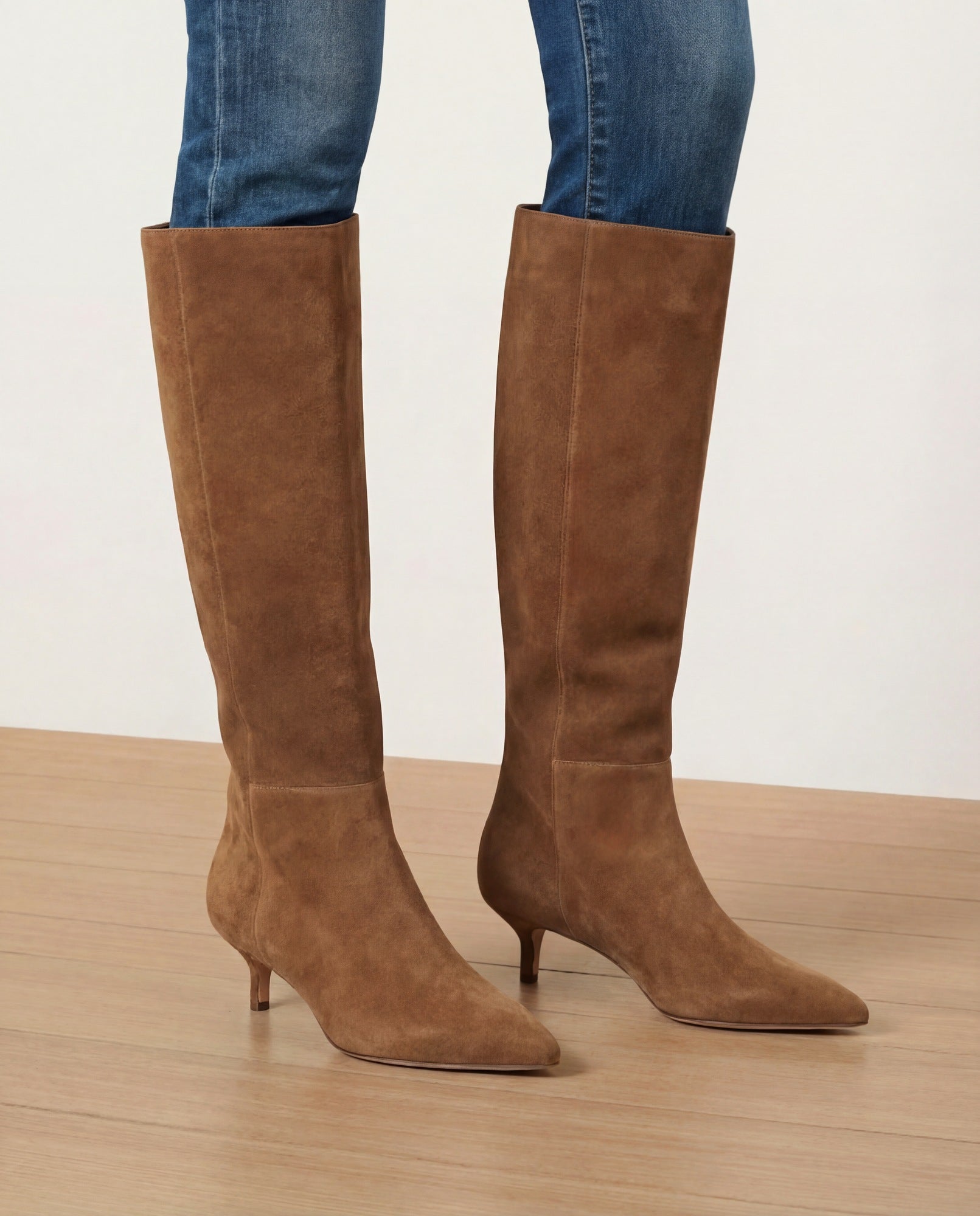 Lisa Kitten-Heel Boot in Hazelwood | Veronica Beard