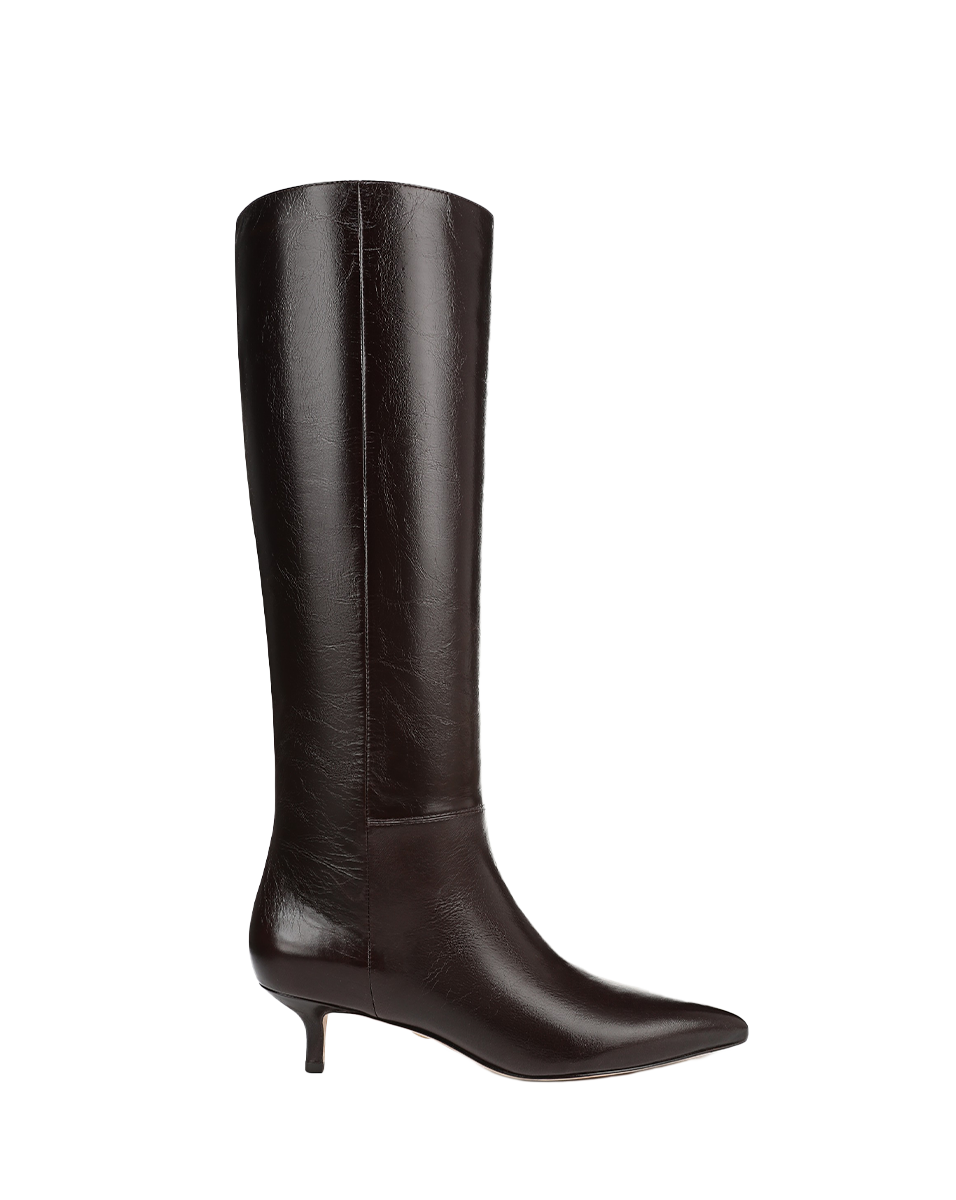 Veronica Beard Lisa Kitten-Heel Boot - Dark Raisin