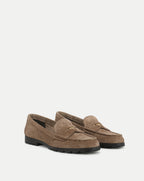 Veronica Beard Penny Lug-Sole Loafer - Bark