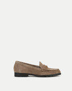 Veronica Beard Penny Lug-Sole Loafer - Bark
