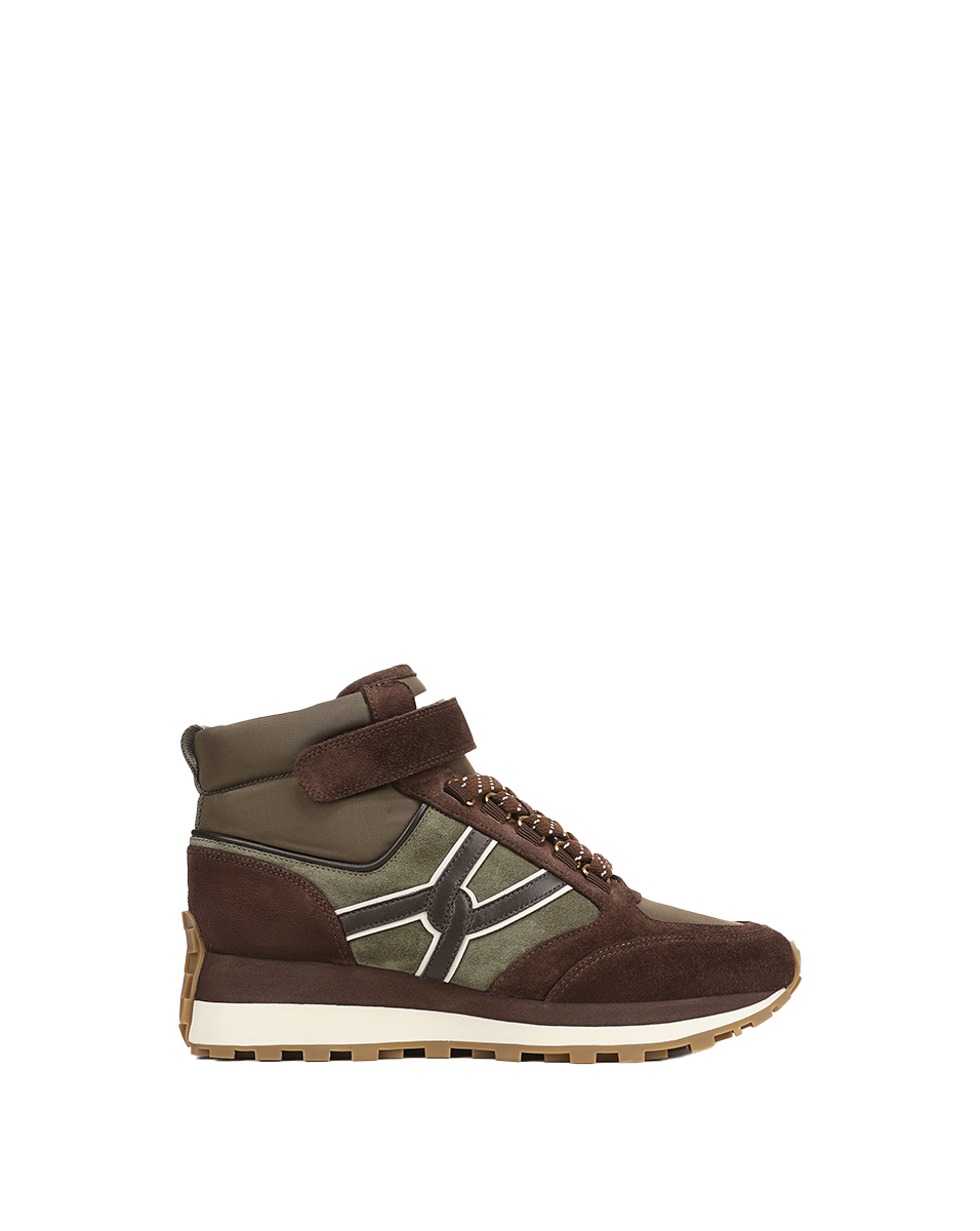 Valentina Hiker Sneaker in Green & Brown Cypress/Espresso