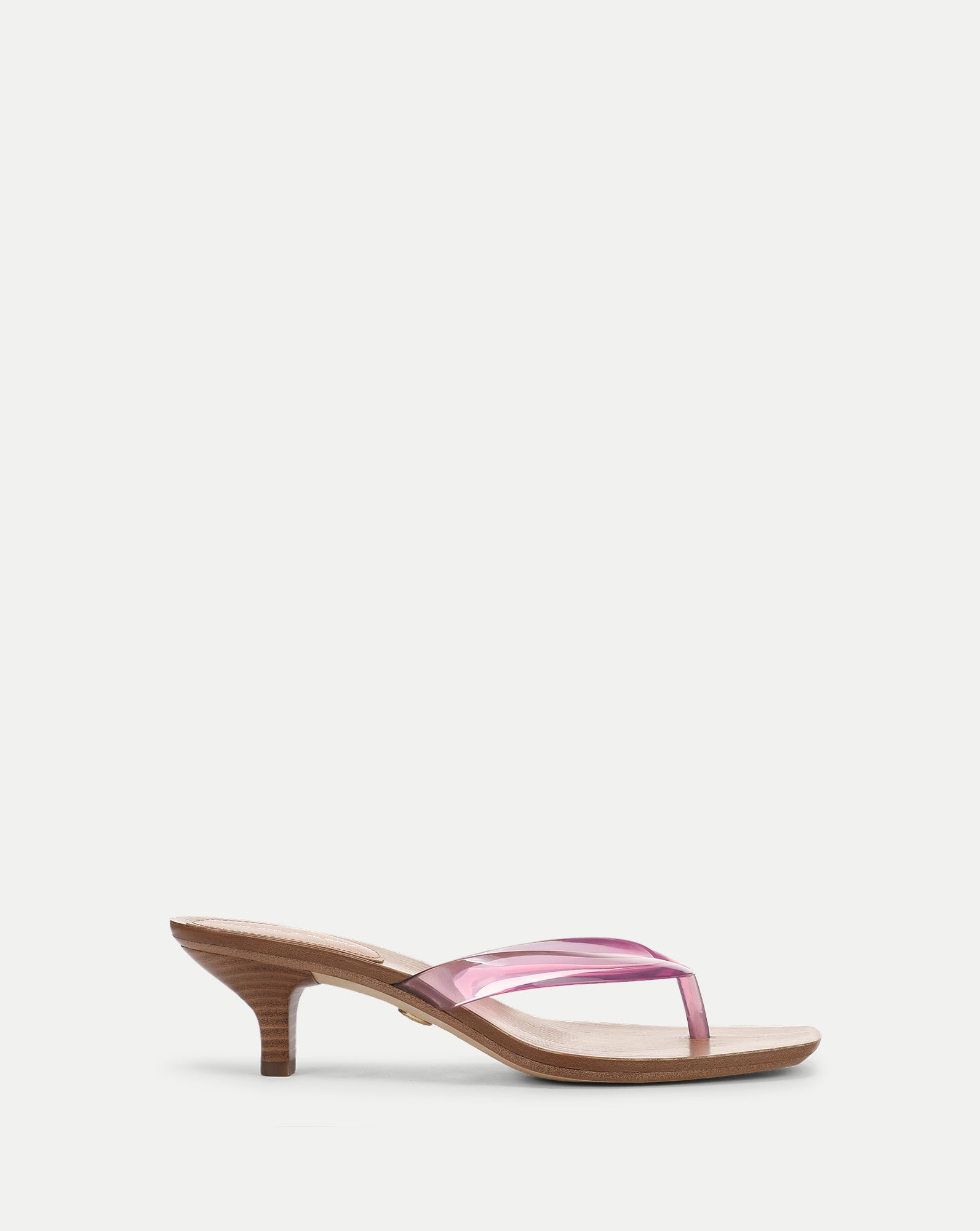 Clea Jelly Kitten-Heel Sandal in Petal Pink | Veronica Beard