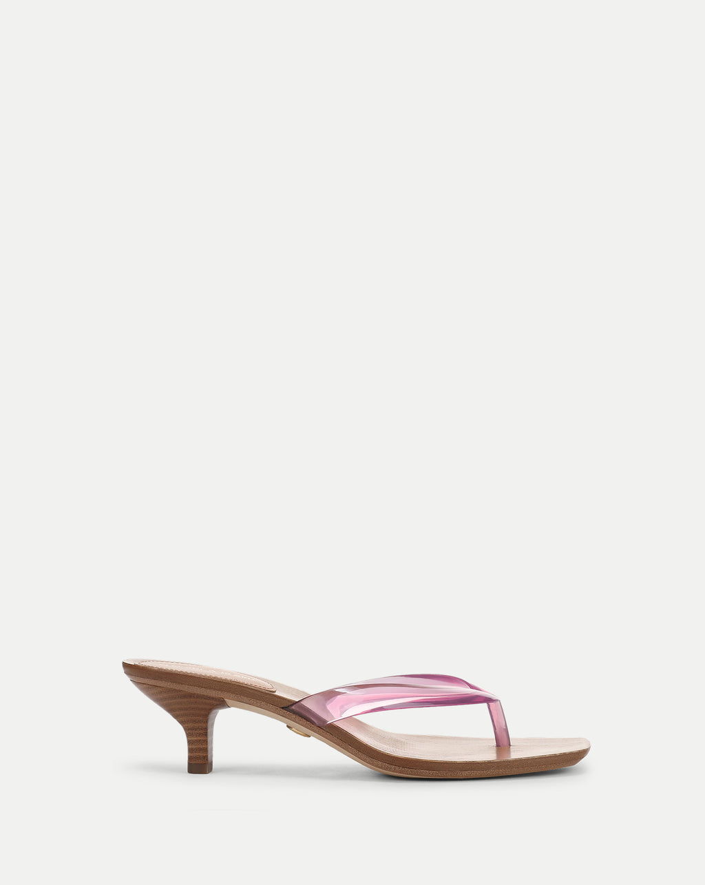 Veronica Beard Clea Jelly Kitten-Heel Sandal - Petal Pink