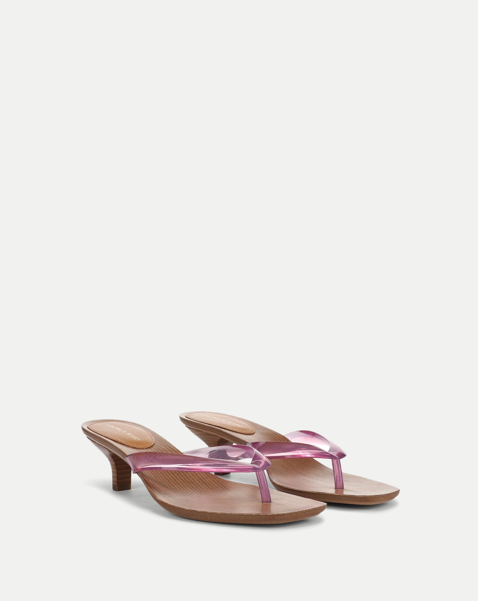 Veronica Beard Clea Jelly Kitten-Heel Sandal - Petal Pink