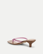 Veronica Beard Clea Jelly Kitten-Heel Sandal - Petal Pink