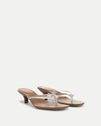 Veronica Beard Clea Jelly Kitten-Heel Sandal - Clear