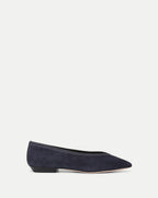 Veronica Beard Bancroft Suede Flat - Navy