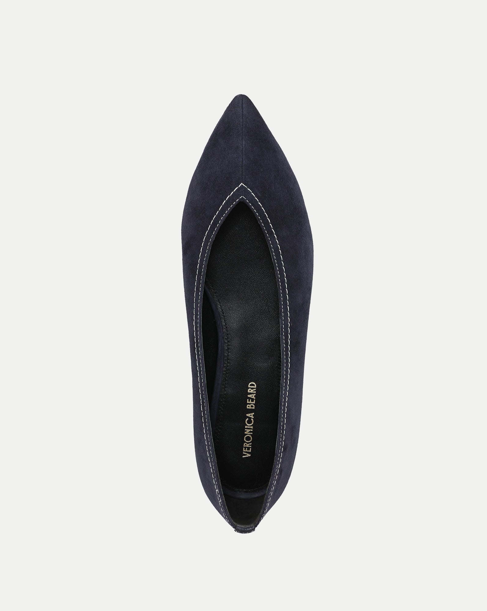 Veronica Beard Bancroft Suede Flat - Navy