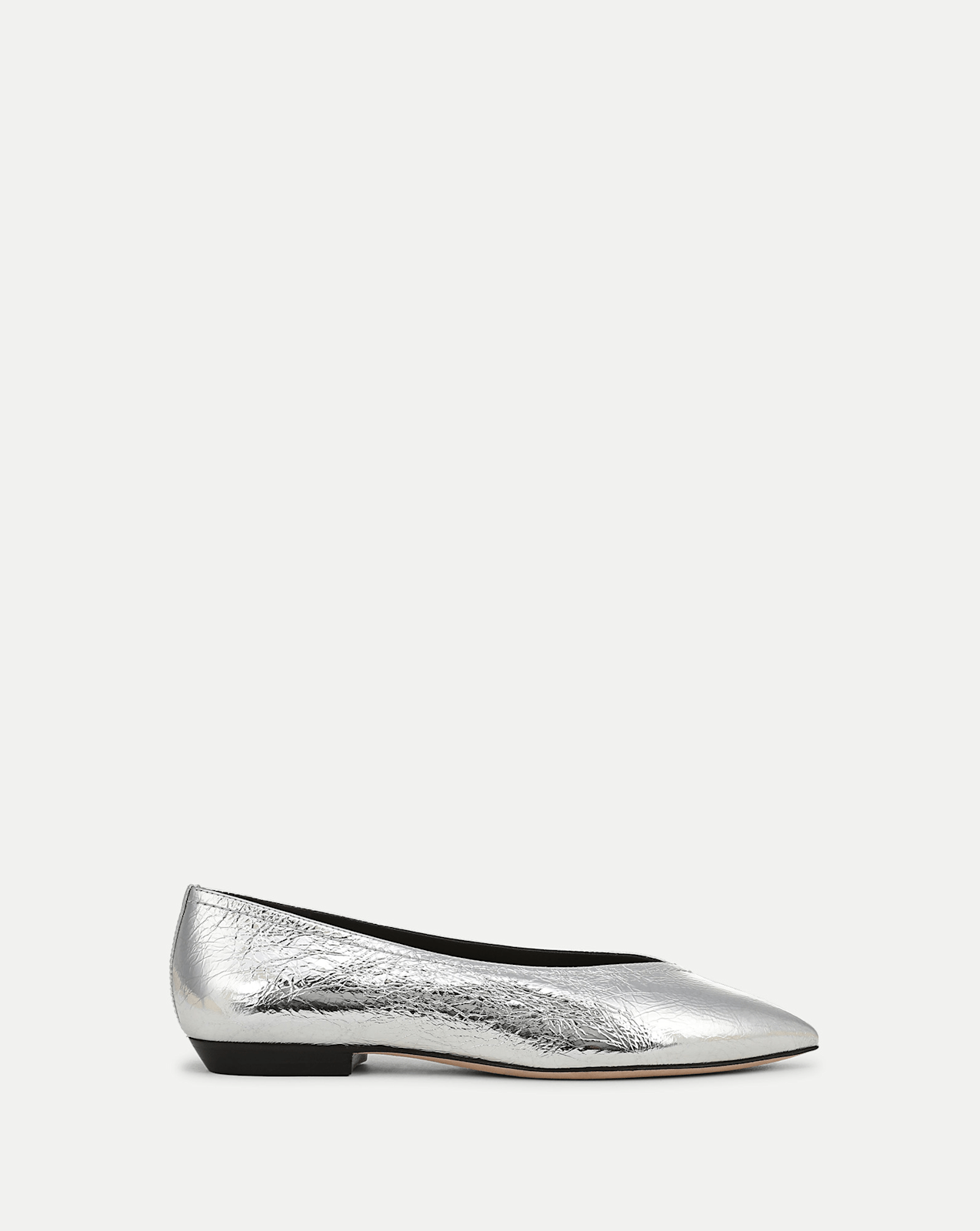 Veronica Beard Bancroft Metallic Flat - Silver