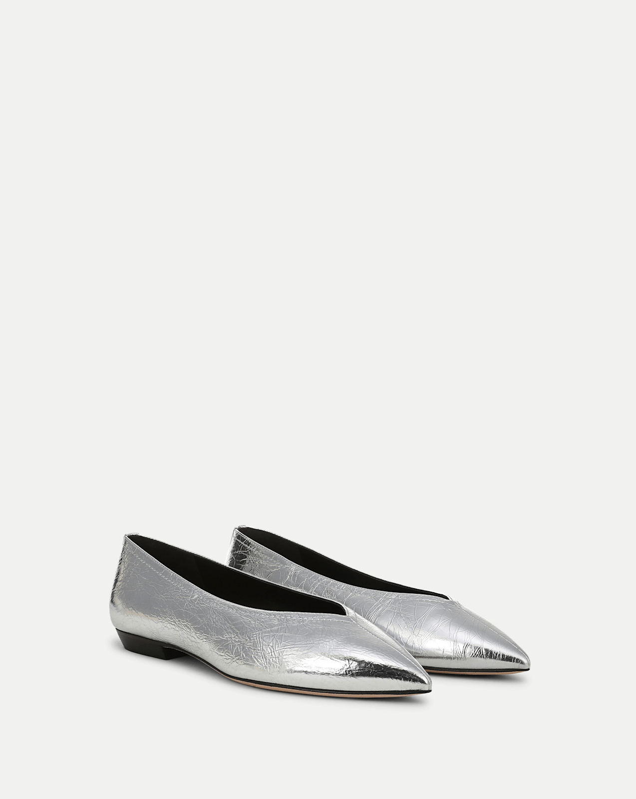 Veronica Beard Bancroft Metallic Flat - Silver
