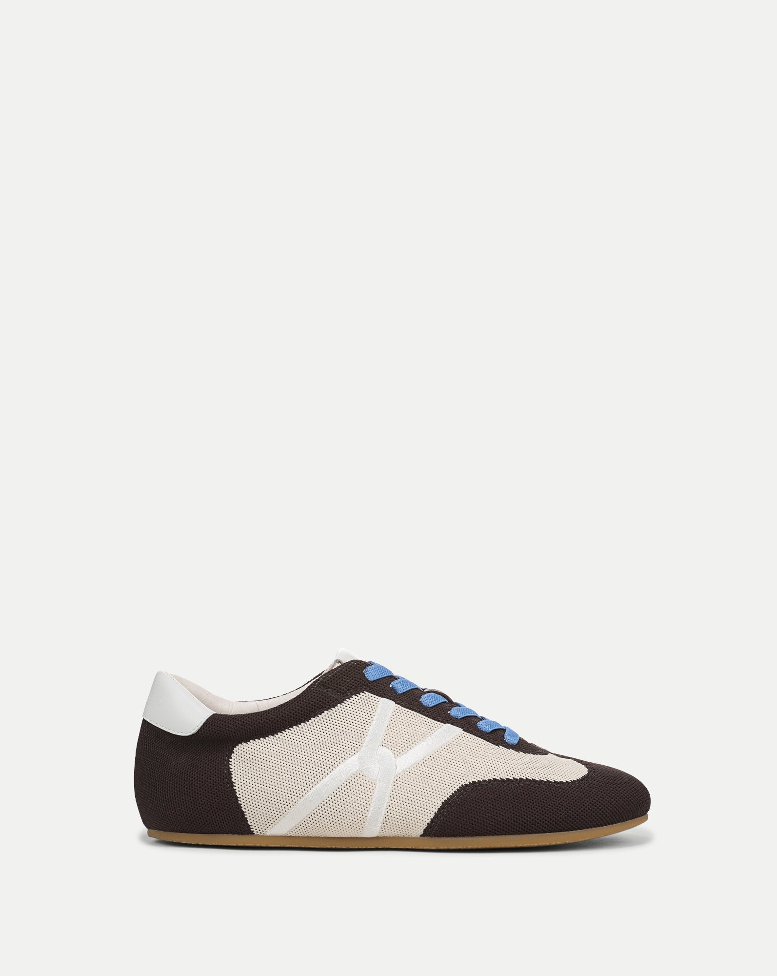 Riviera Knit Sneaker in Espresso Brown/Ecru | Veronica Beard