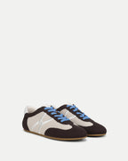 Veronica Beard Riviera Knit Sneaker - Espresso/Ecru