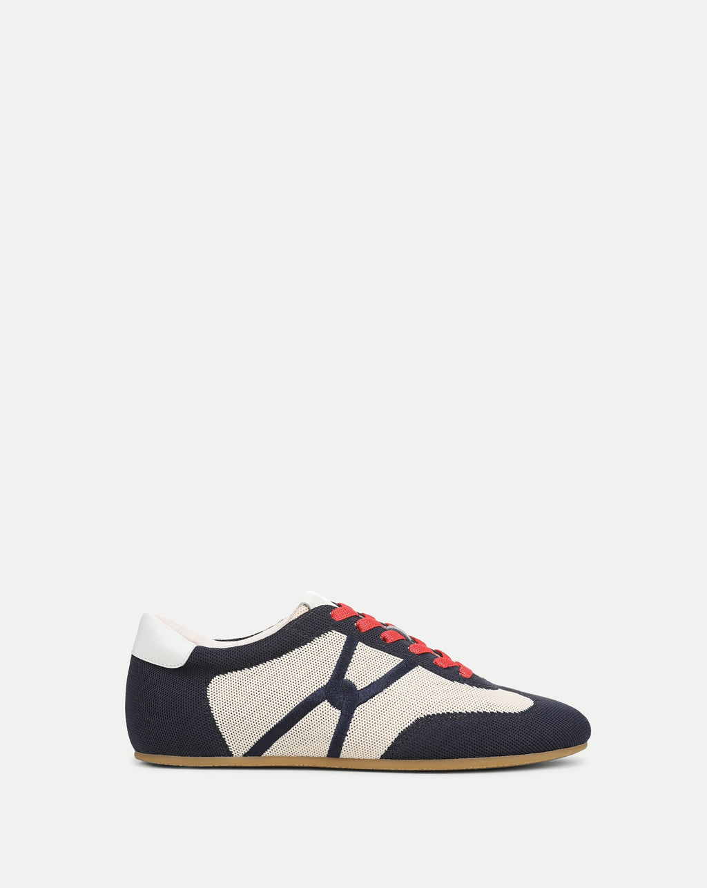 Veronica Beard Riviera Knit Sneaker - Navy/Ecru