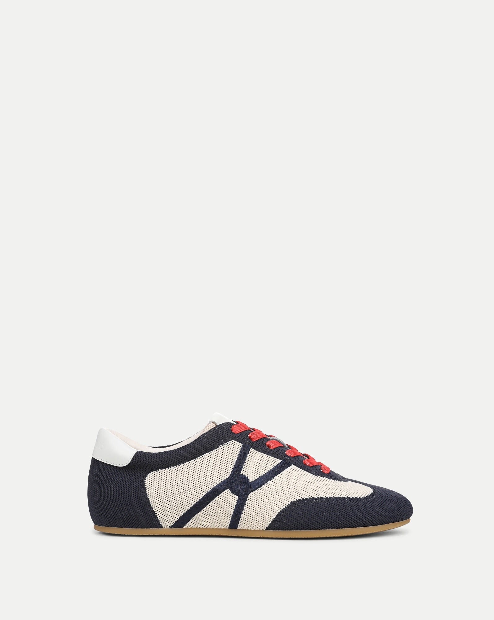 Veronica Beard Riviera Knit Sneaker - Navy/Ecru