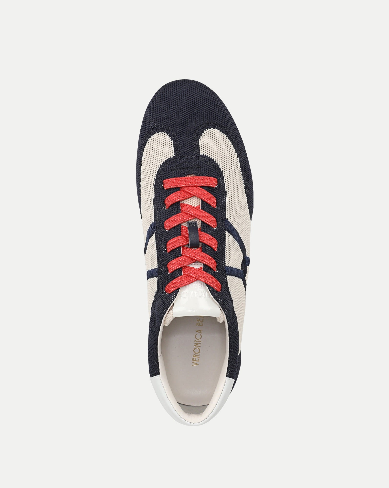 Veronica Beard Riviera Knit Sneaker - Navy/Ecru