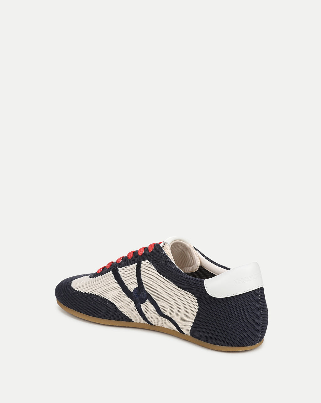 Veronica Beard Riviera Knit Sneaker - Navy/Ecru