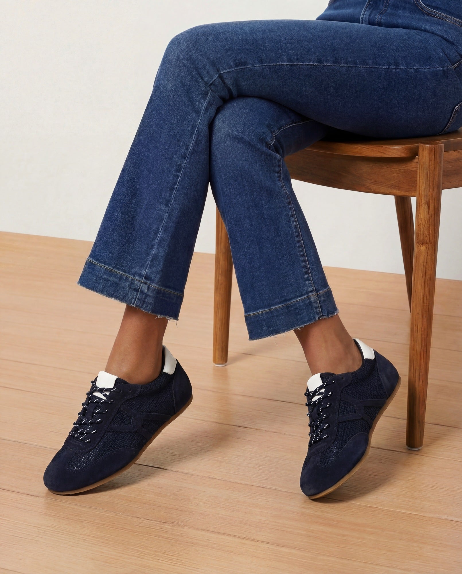 Reagan Velcro Sneaker in Espresso/White | Veronica Beard