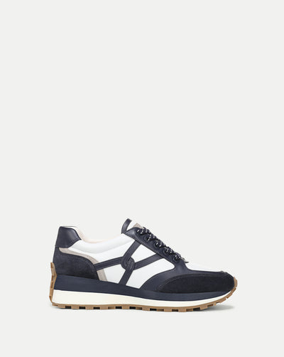 Veronica Beard Valentina Suede Sneaker - Navy Multi