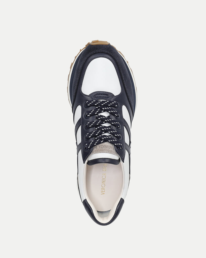 Veronica Beard Valentina Suede Sneaker - Navy Multi