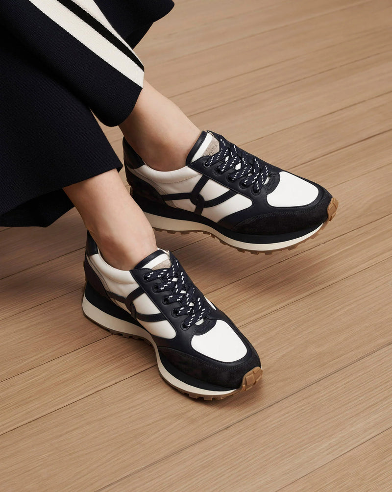 Veronica Beard Valentina Suede Sneaker - Navy Multi