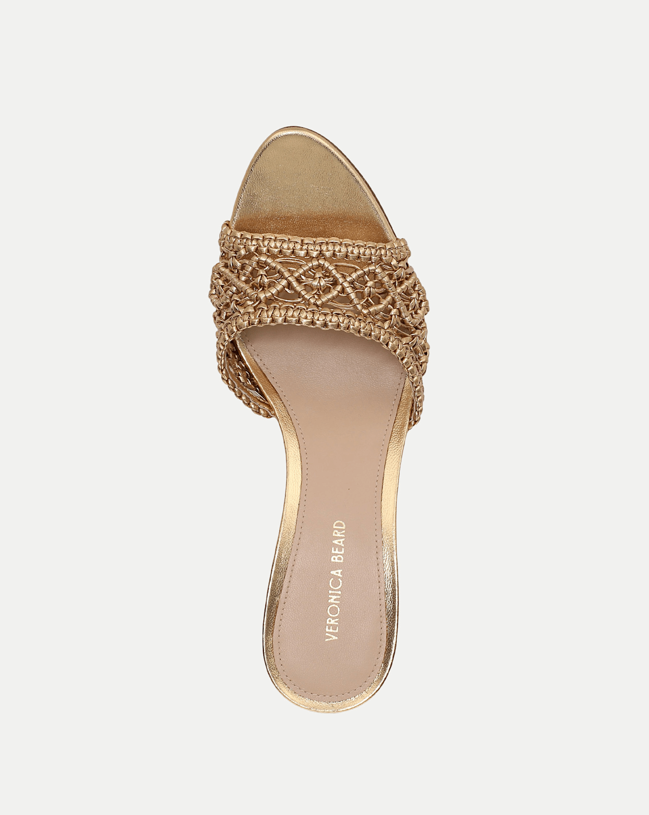 Tia Macrame Sandal in Pale Gold | Veronica Beard