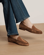 Veronica Beard Prilla Suede Loafer - Chestnut