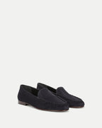 Veronica Beard Prilla Suede Loafer - Navy