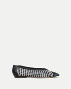 Veronica Beard Bancroft Woven Leather Flat - Blue Multi