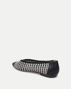 Veronica Beard Bancroft Woven Leather Flat - Blue Multi