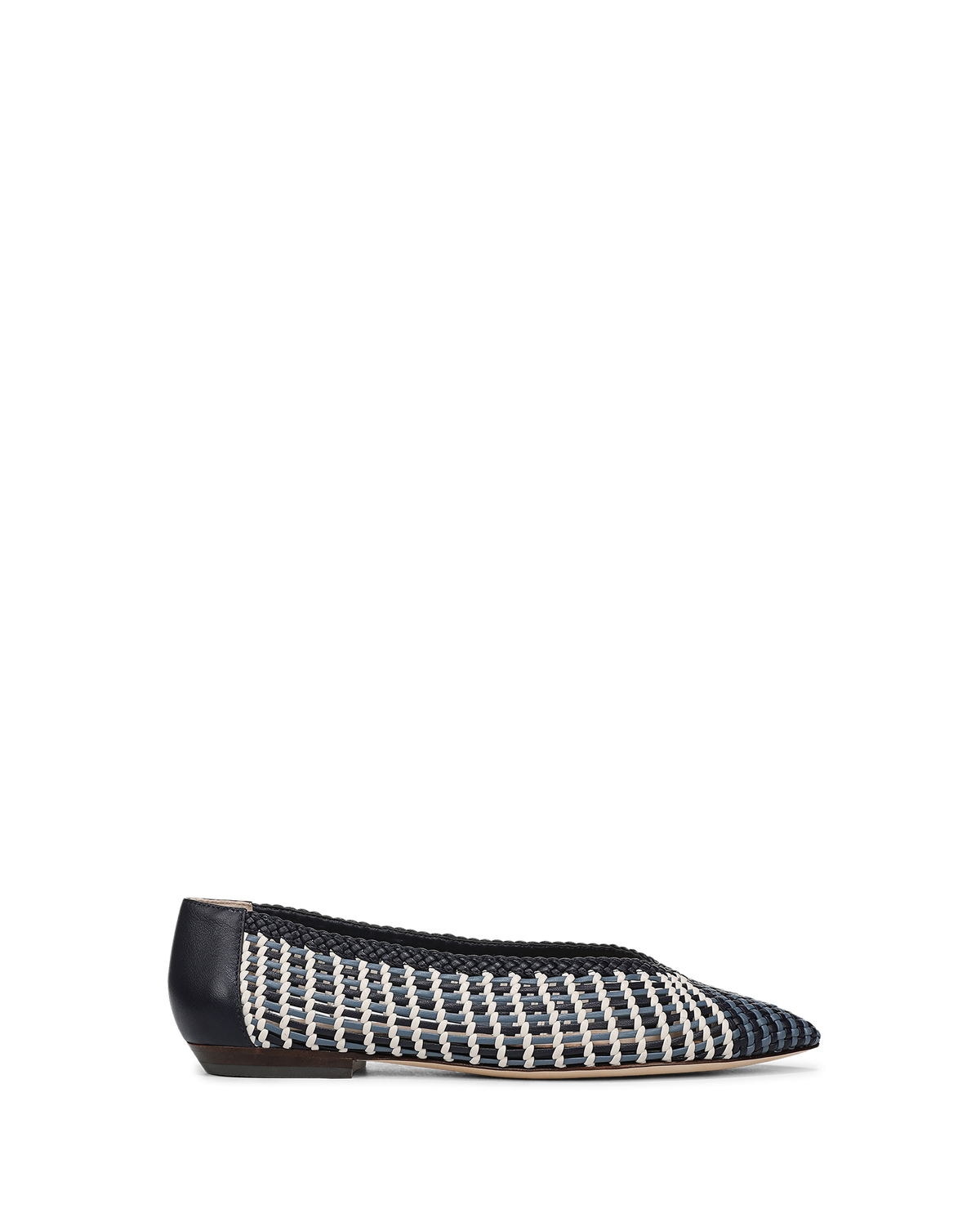 Veronica Beard Bancroft Woven Leather Flat - Blue Multi