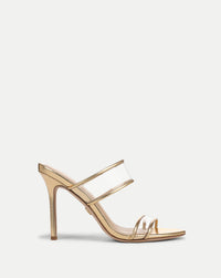 Veronica Beard Asha Stiletto Sandal - Clear/Pale Gold