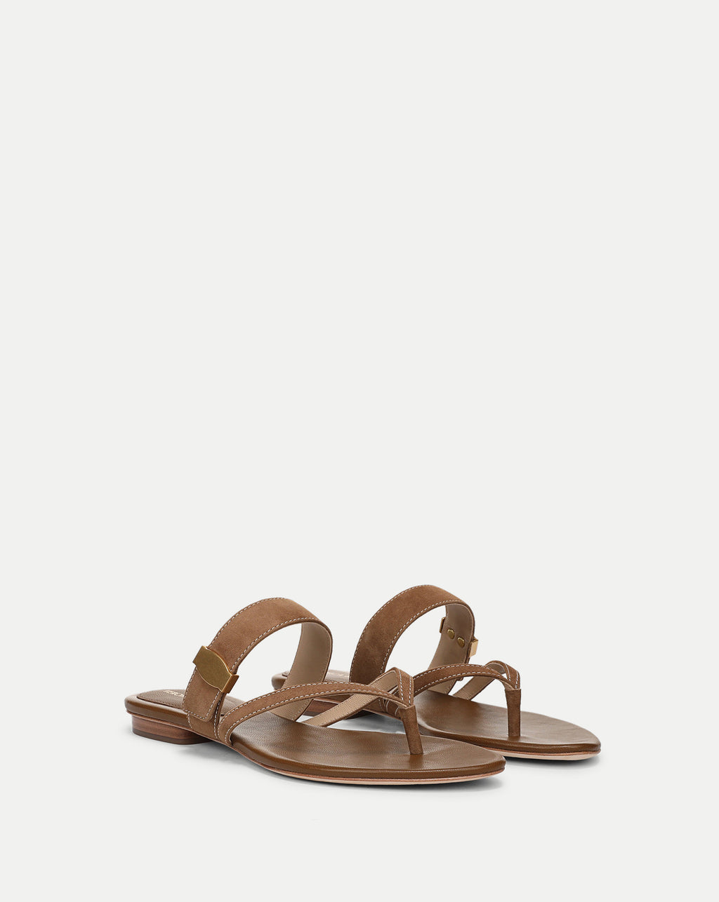 Veronica Beard Salva Dash Flat Sandal - Chestnut
