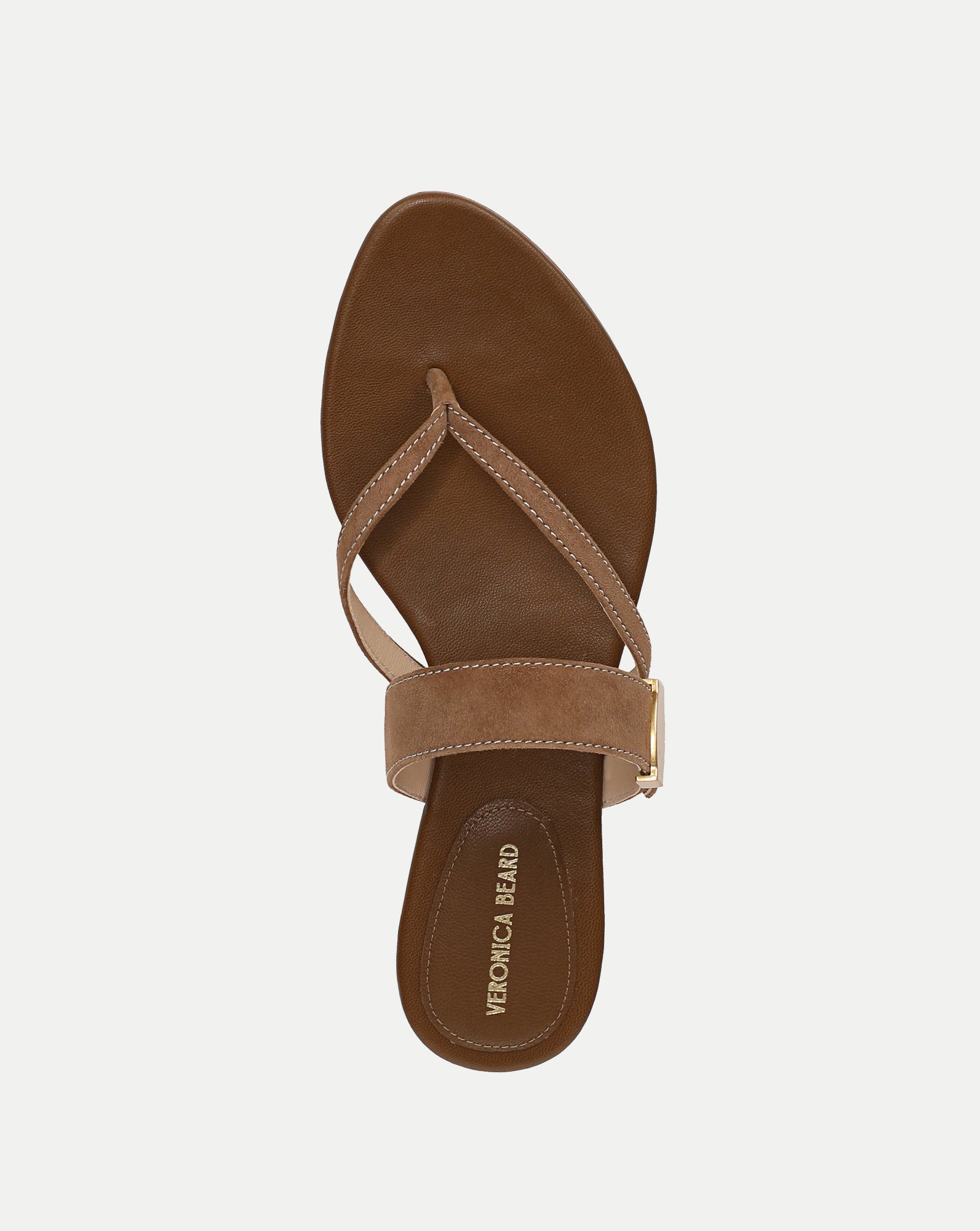 Salva Dash Flat Sandal in Light Brown Chestnut | Veronica Beard