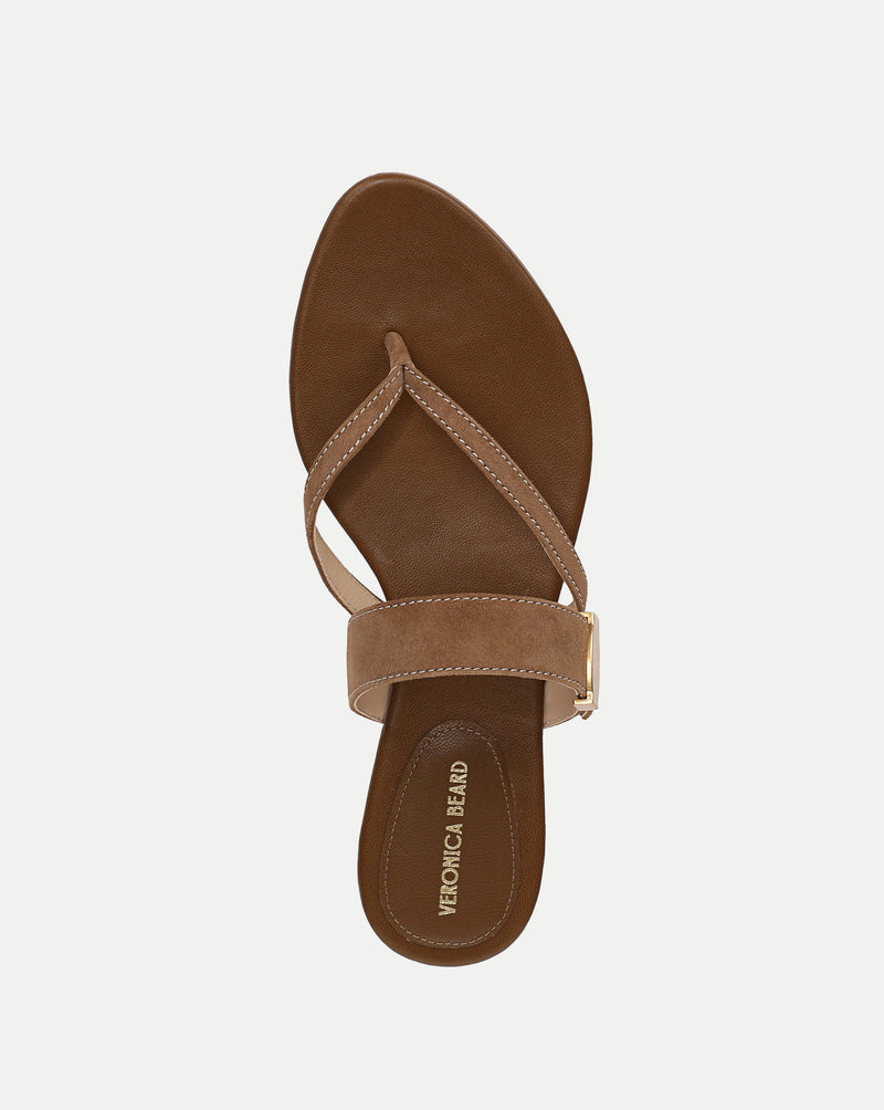 Veronica Beard Salva Dash Flat Sandal - Chestnut