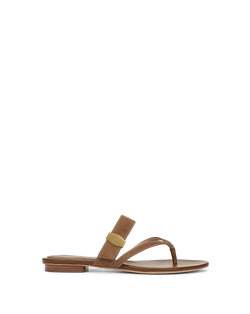Veronica Beard Salva Dash Flat Sandal - Chestnut