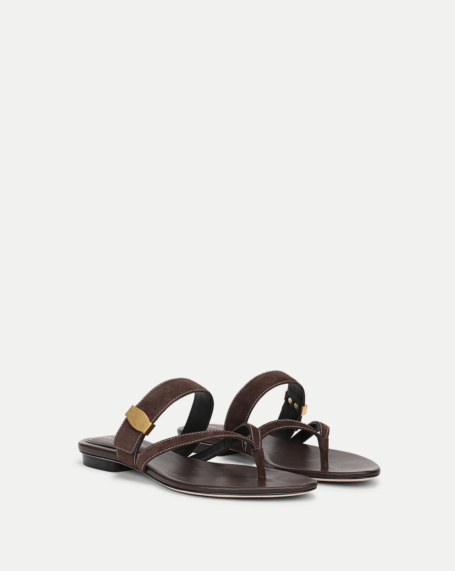 Salva Dash Flat Sandal in Brown Espresso | Veronica Beard