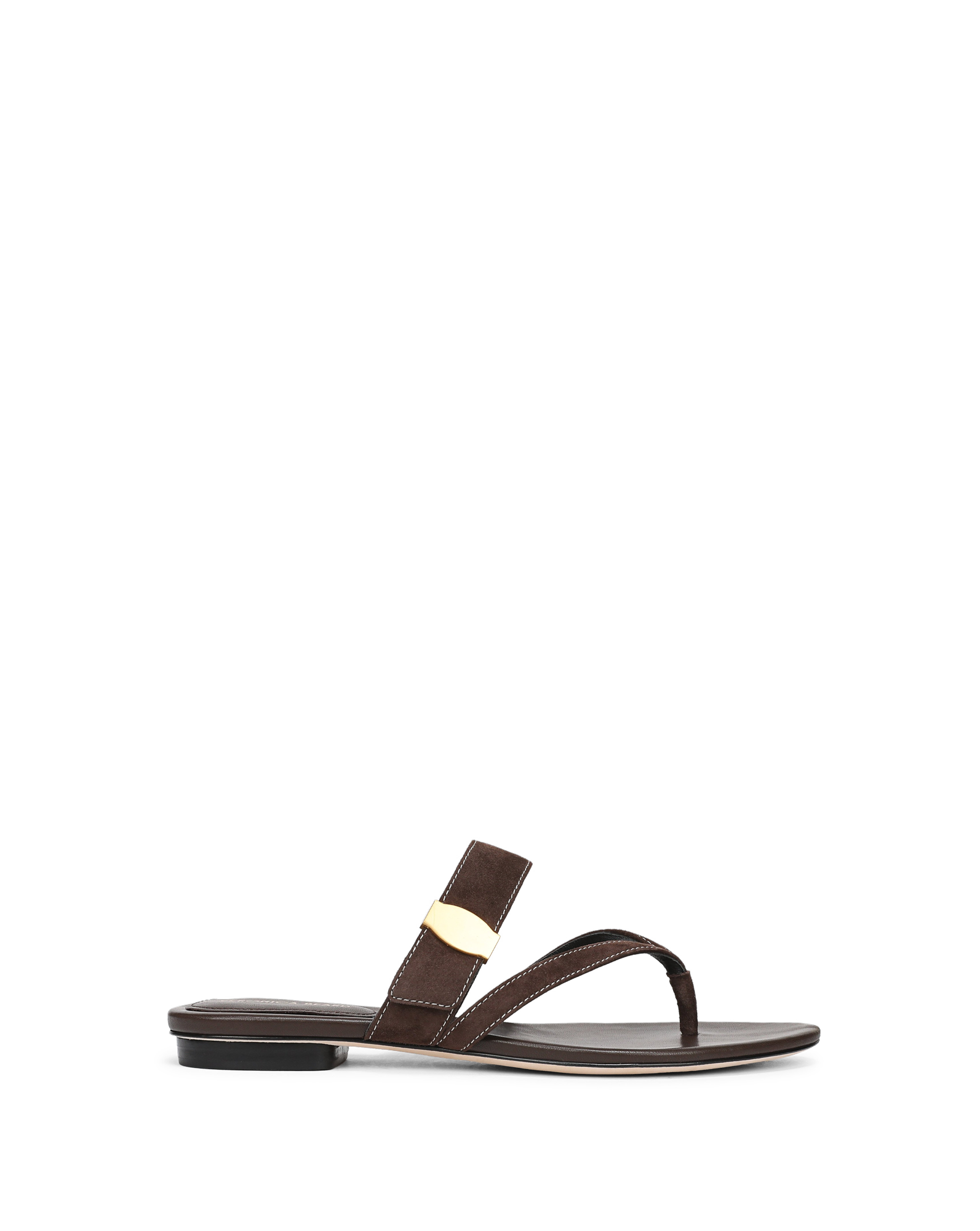 Veronica Beard Salva Dash Flat Sandal - Espresso