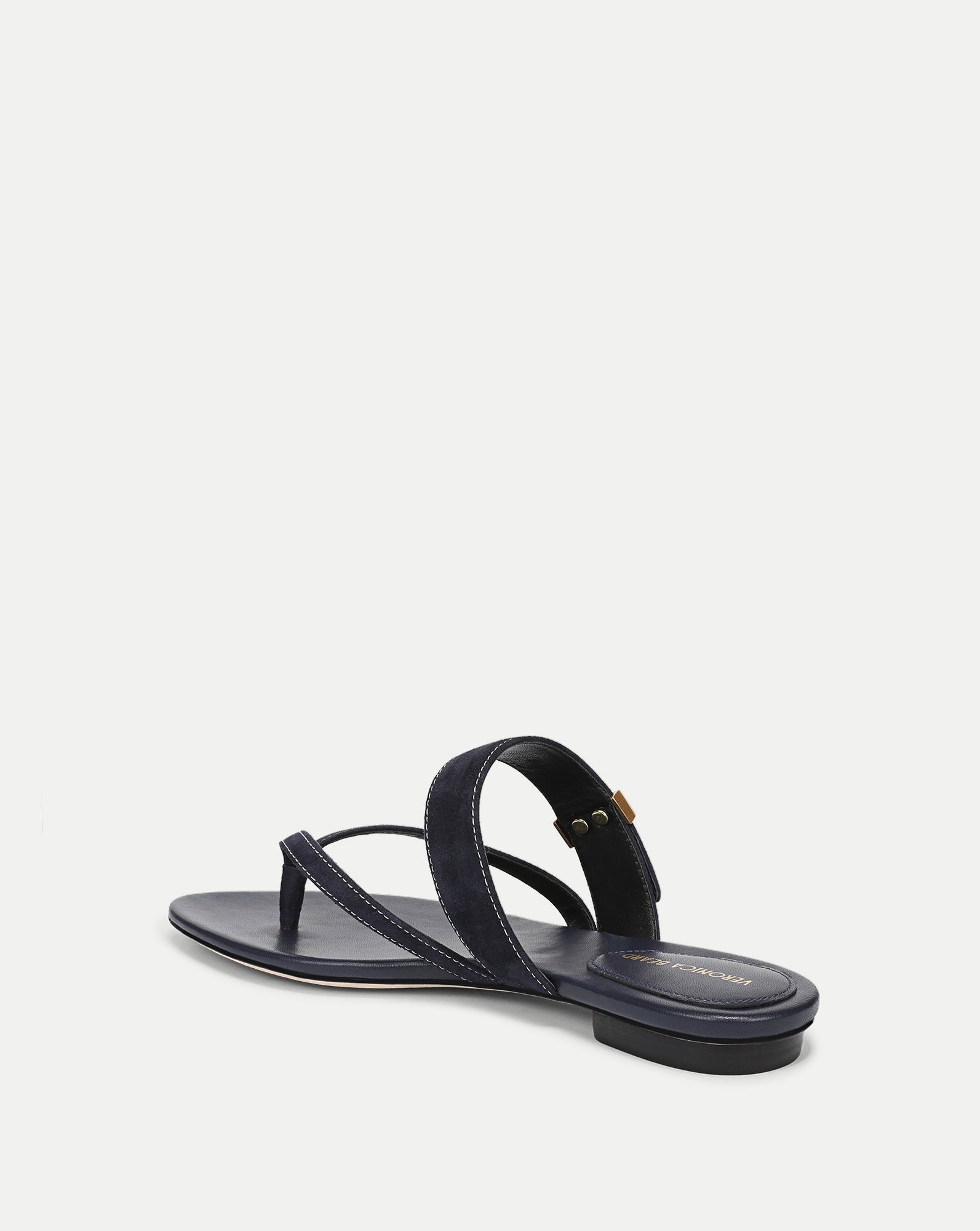 Salva Dash Flat Sandal in Navy | Veronica Beard