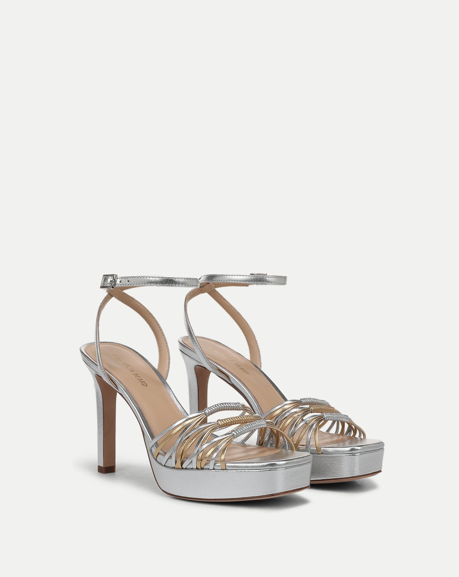 Veronica Beard Beverlee Platform Sandal - Silver/Gold
