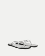 Veronica Beard Clea Jelly Flip-Flop Sandal - Silver/Clear