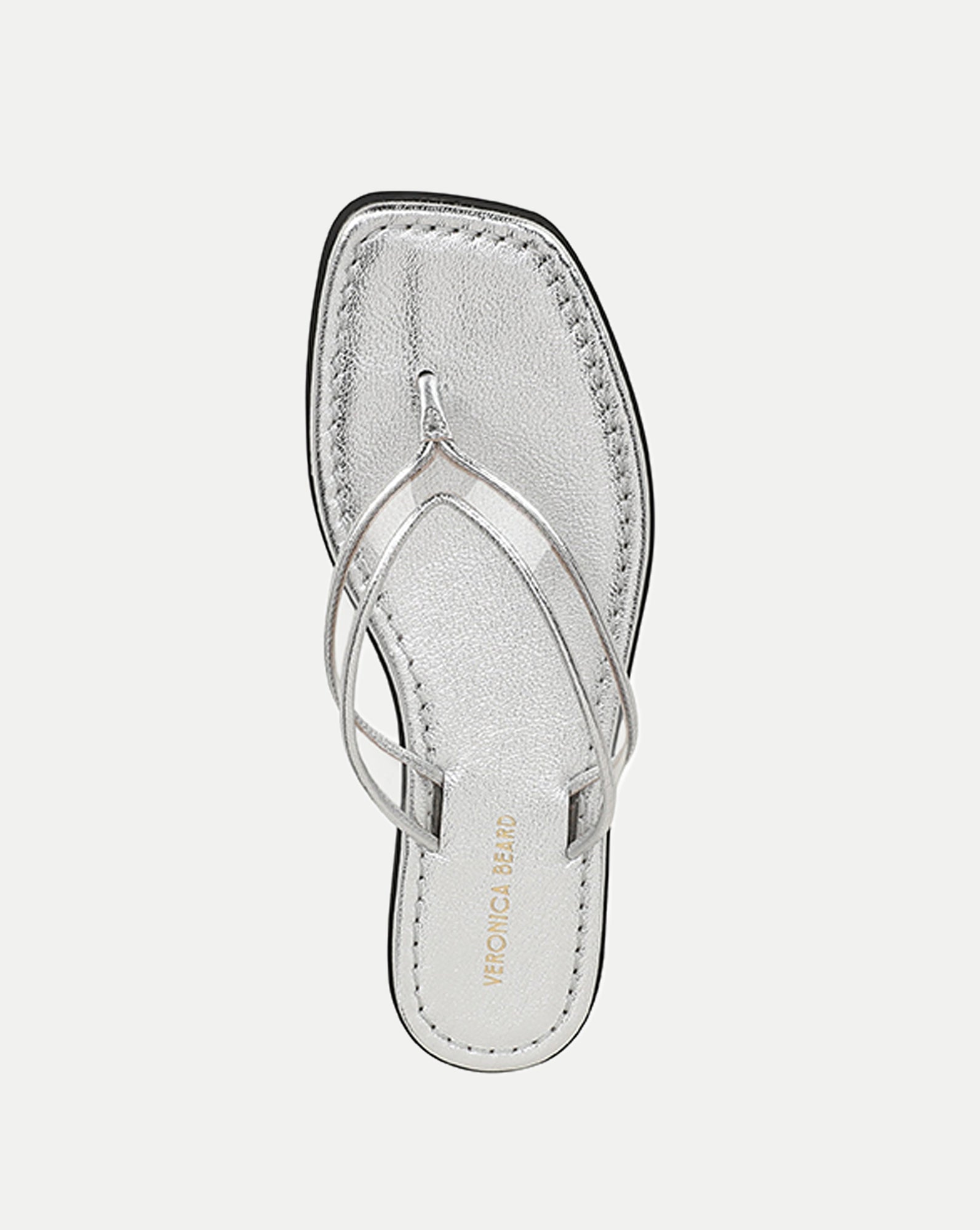 Clea Jelly Flip-Flop Sandal in Silver/Clear | Veronica Beard