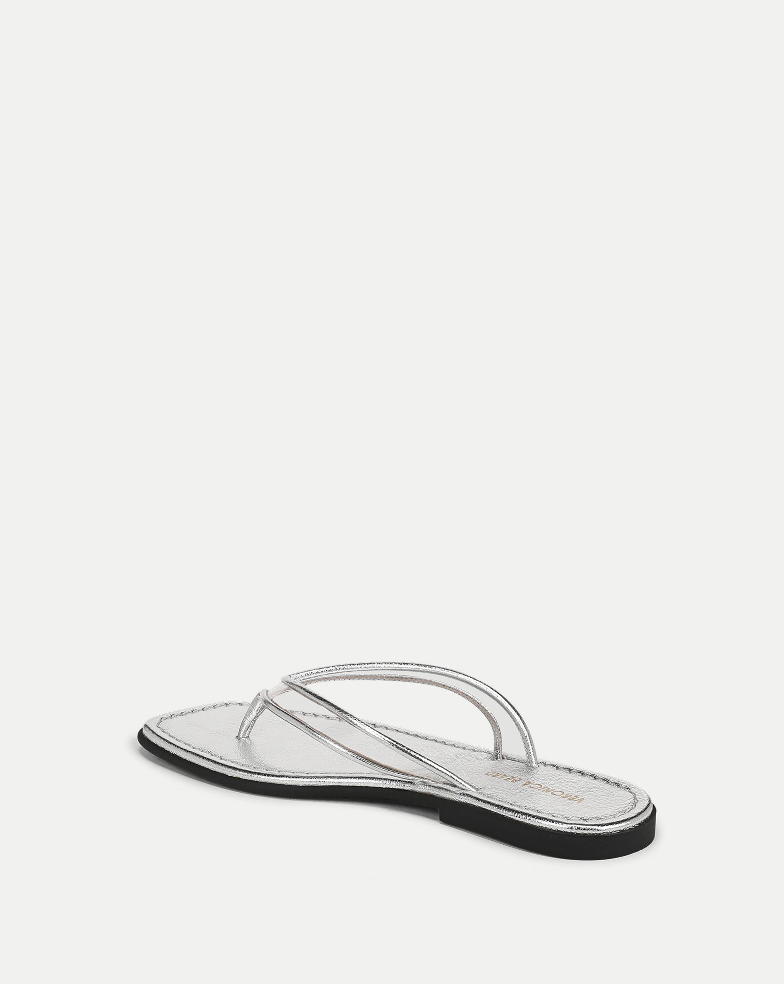 Veronica Beard Clea Jelly Flip-Flop Sandal - Silver/Clear
