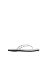 Veronica Beard Clea Jelly Flip-Flop Sandal - Silver/Clear