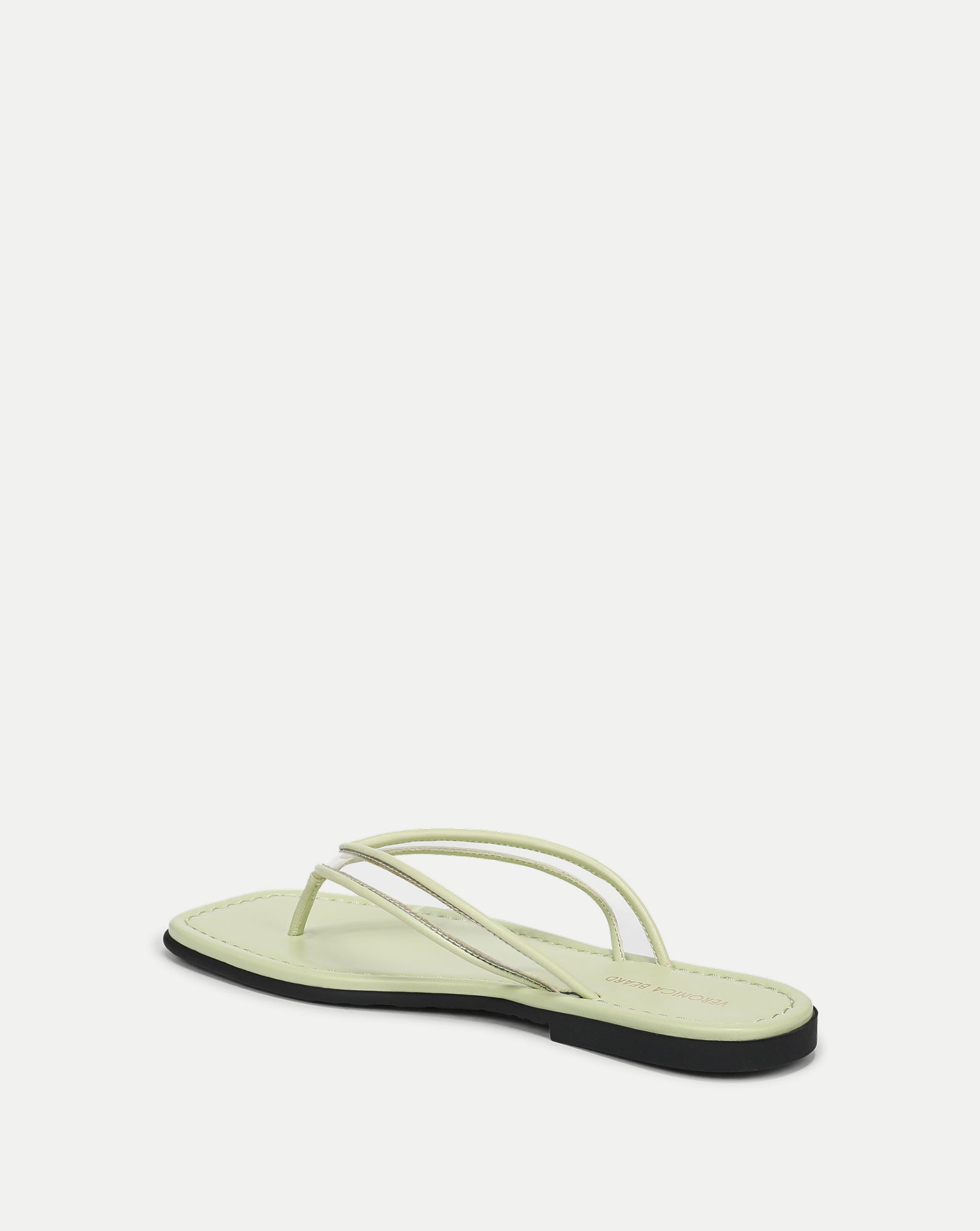Veronica Beard Clea Jelly Flip-Flop Sandal - Clear/Light Pistachio