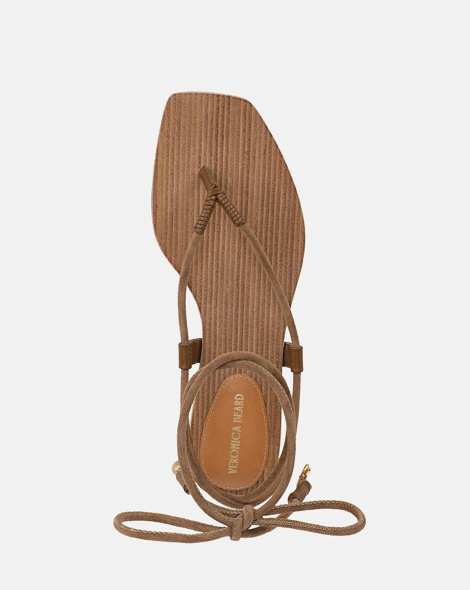 Veronica Beard Rosetta Wrap Sandal - Chestnut